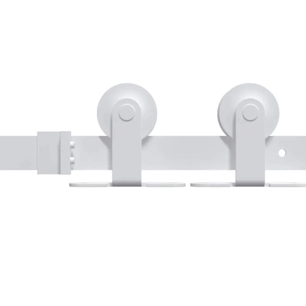 vidaXL Kit herrajes para puertas correderas de acero 183 cm Blanco Sale