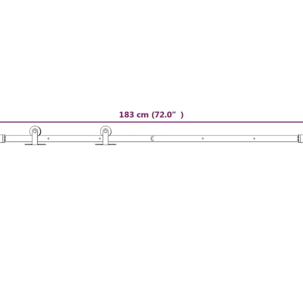 vidaXL Kit herrajes para puertas correderas de acero 183 cm Blanco Sale