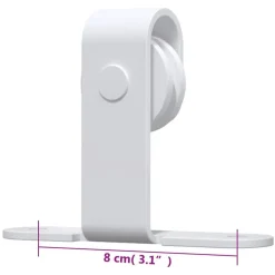 vidaXL Materiales De Construcción-Kit mini puerta corredera armario acero carbono blanco 183 cm