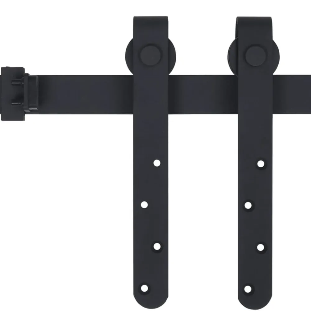 vidaXL Accesorios De Bricolaje-Kit mini puerta corredera de armario acero carbono 183 cm