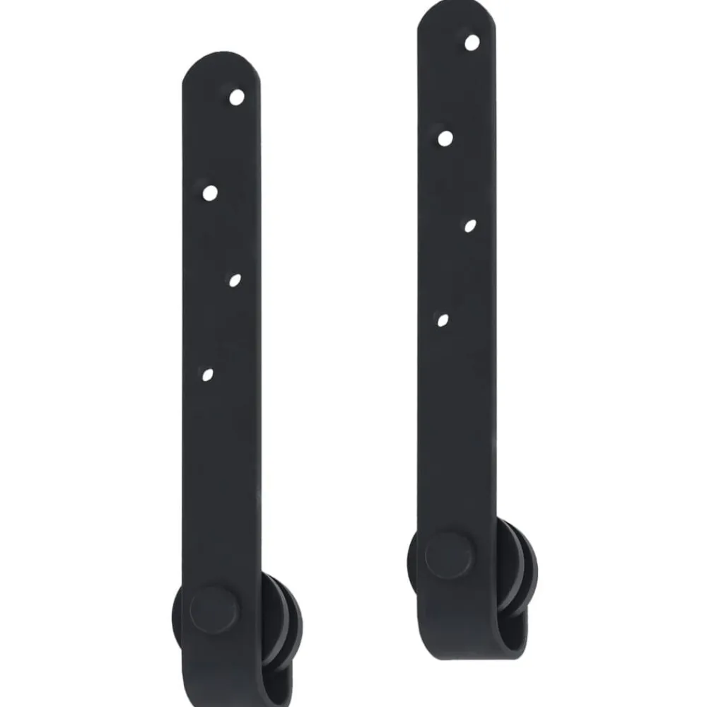vidaXL Accesorios De Bricolaje-Kit mini puerta corredera de armario acero carbono 183 cm