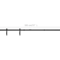vidaXL Accesorios De Bricolaje-Kit mini puerta corredera de armario acero carbono 183 cm