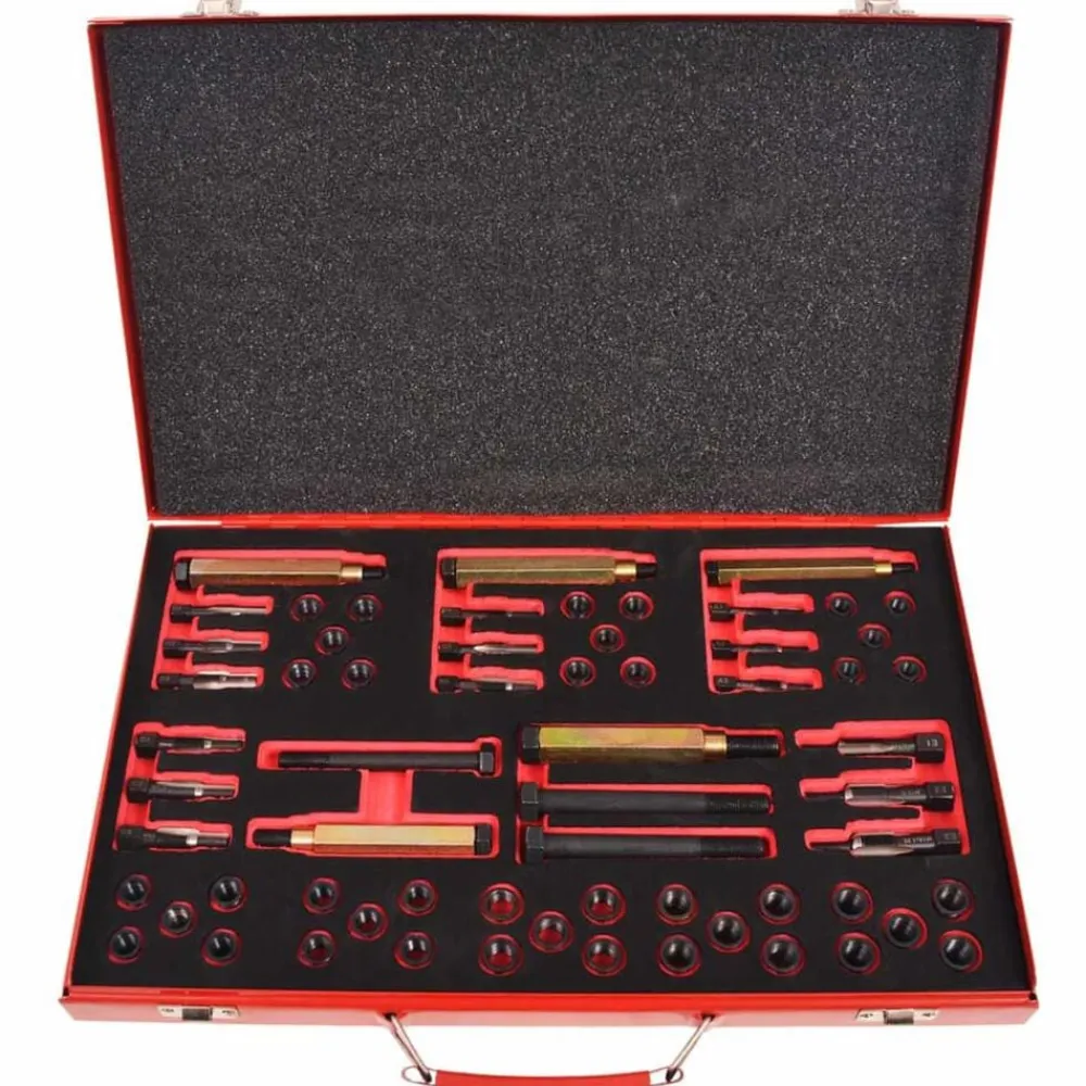 vidaXL Kit reparación rosca bujía incandescente 63 pzas M8 M9 M10 M12 Sale