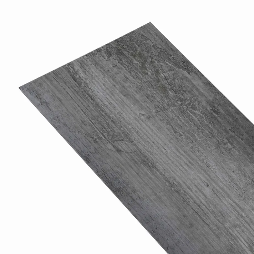 vidaXL Materiales De Construcción-Lama de Suelo Autoadhesiva 32 pcs Gris Brillante 4,46 m² PVC