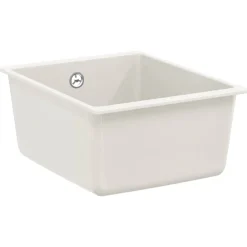 vidaXL Fontanería-Lavabo 370 x 460 mm 80% Cuarzo y 20% Resina