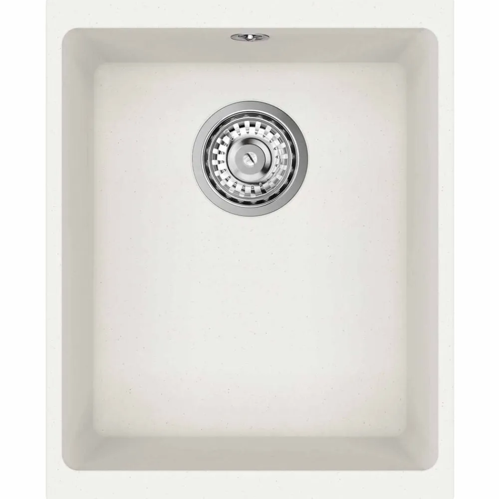 vidaXL Fontanería-Lavabo 370 x 460 mm 80% Cuarzo y 20% Resina