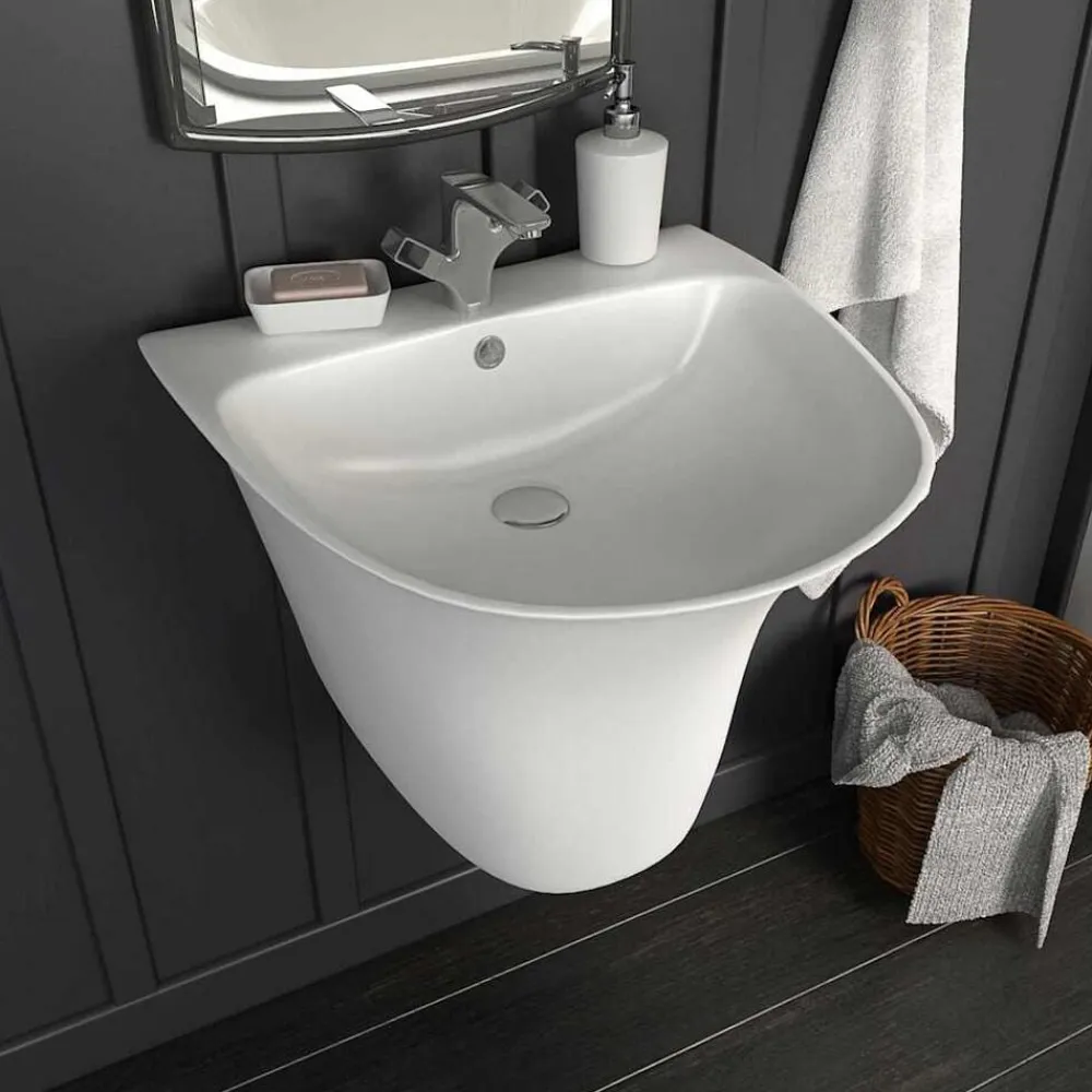 vidaXL Fontanería-Lavabo 47 x 45 x 37 cm Cerámica Glaseada