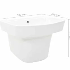vidaXL Fontanería-Lavabo 50 x 45 x 41 cm Cerámica Glaseada