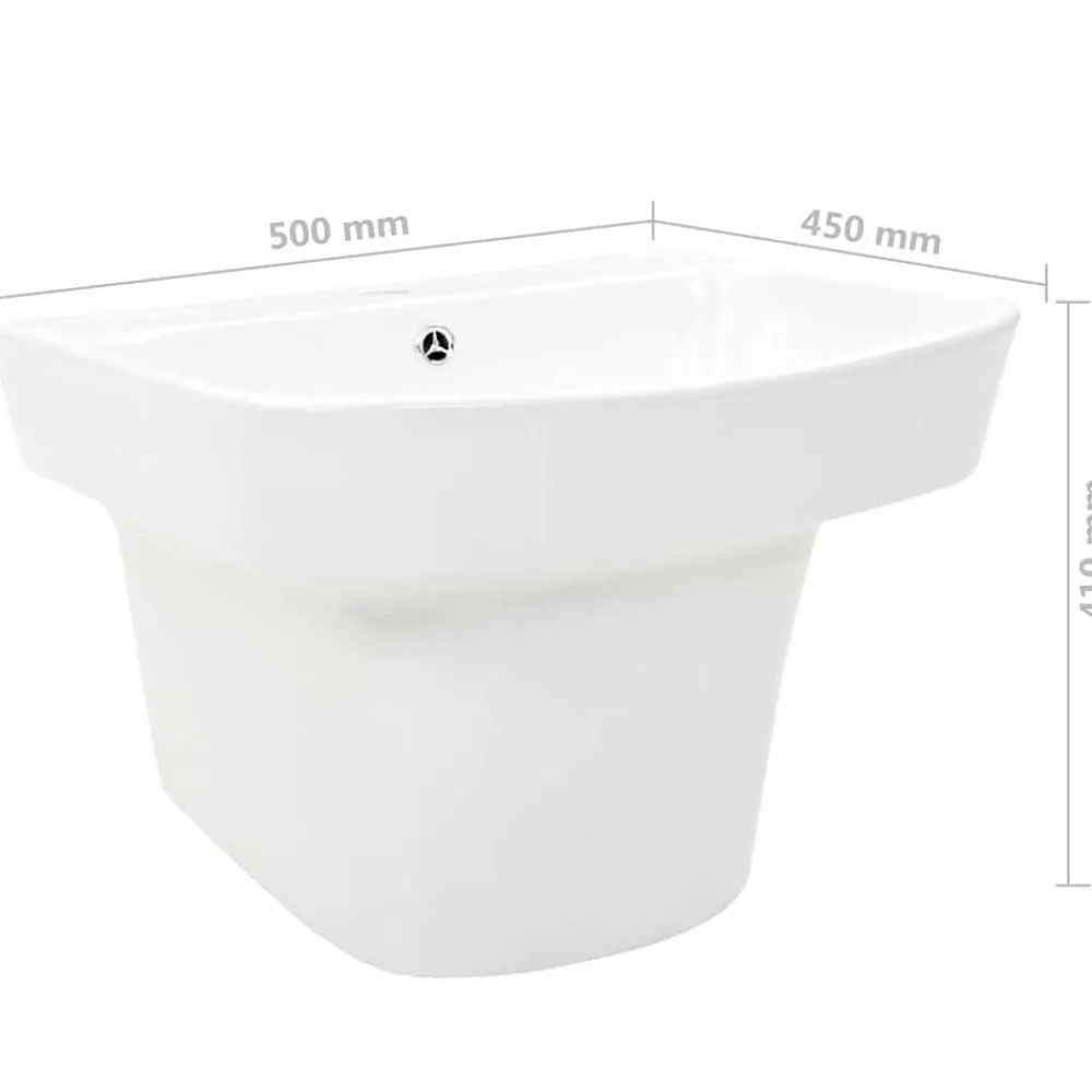 vidaXL Fontanería-Lavabo 50 x 45 x 41 cm Cerámica Glaseada