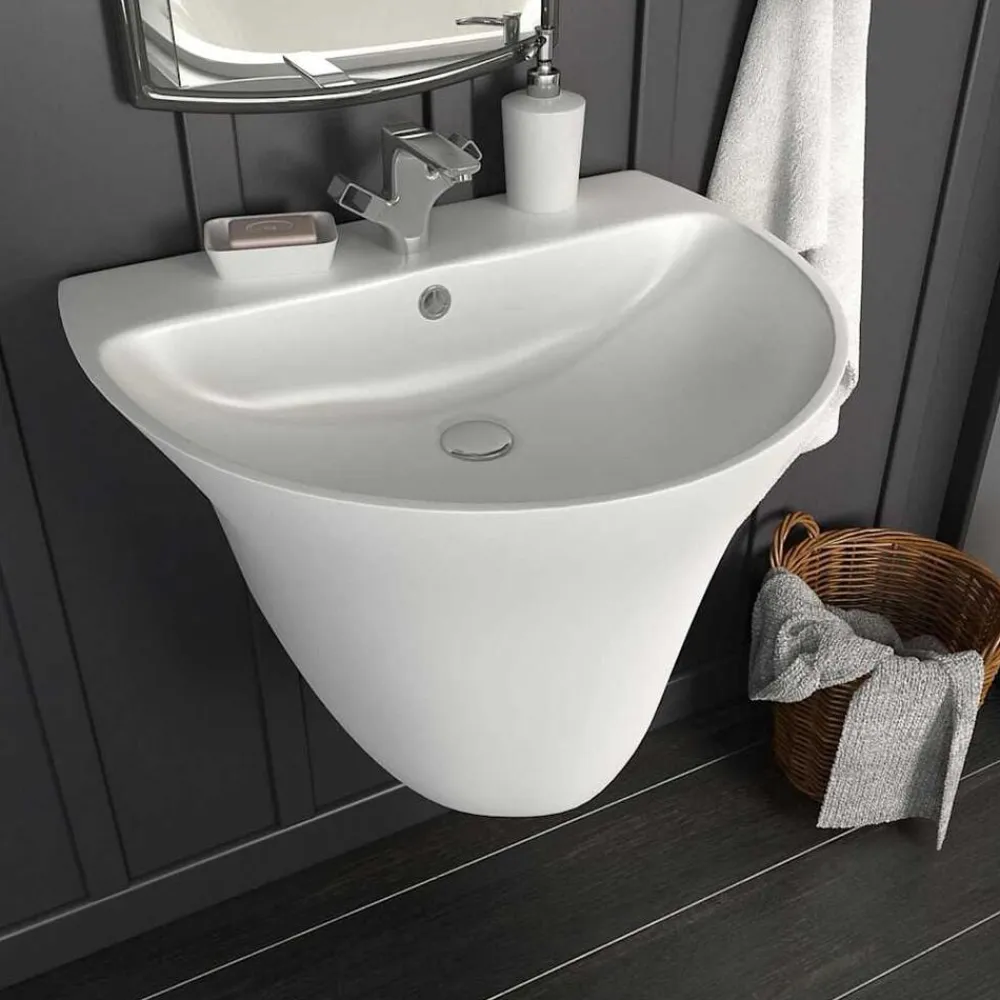 vidaXL Fontanería-Lavabo 56 x 48 x 42 cm Cerámica Glaseada