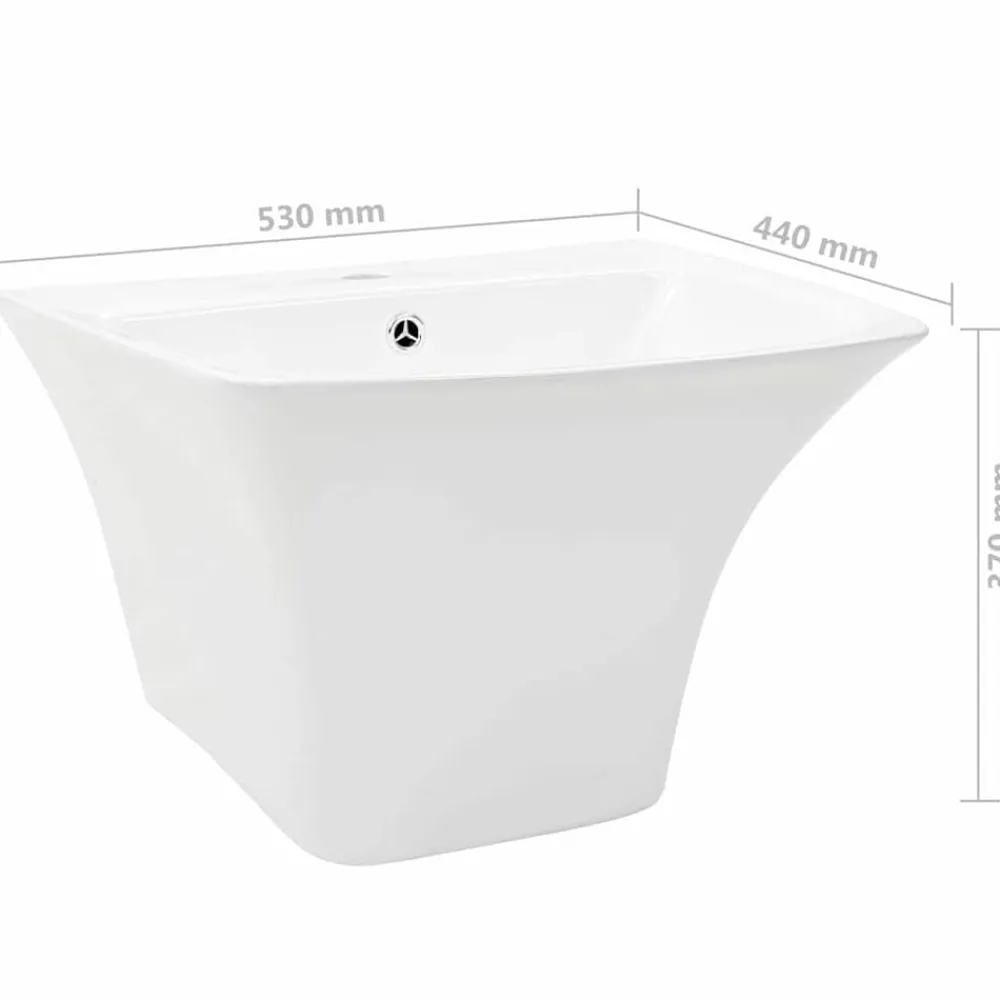 vidaXL Lavabo 53 x 44 x 37 cm Cerámica Glaseada Hot