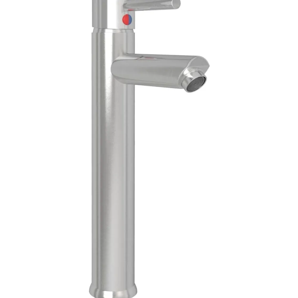 vidaXL Fontanería-Lavabo baño grifo&desagüe de empuje vidrio templado esmerilado