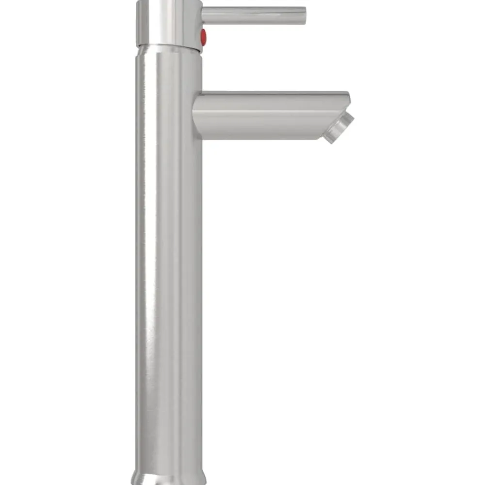 vidaXL Fontanería-Lavabo baño grifo&desagüe de empuje vidrio templado esmerilado