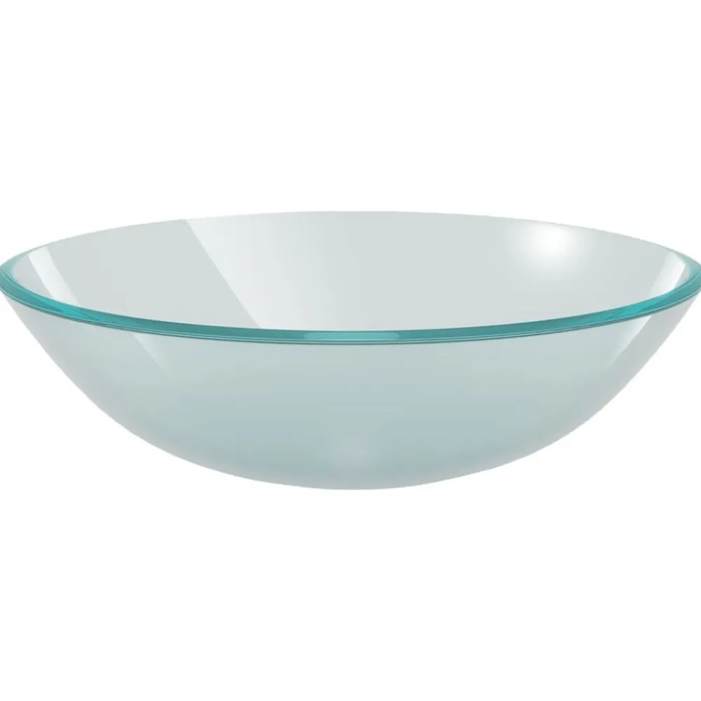 vidaXL Fontanería-Lavabo baño grifo&desagüe de empuje vidrio templado esmerilado