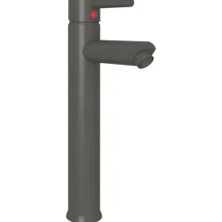 vidaXL Fontanería-Lavabo baño grifo&desagüe de empuje vidrio templado esmerilado