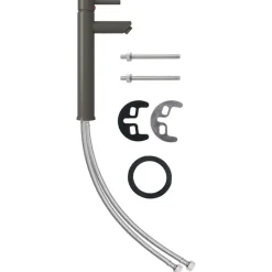 vidaXL Fontanería-Lavabo baño grifo&desagüe de empuje vidrio templado esmerilado