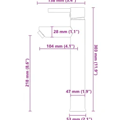 vidaXL Fontanería-Lavabo baño grifo&desagüe de empuje vidrio templado esmerilado