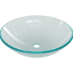 vidaXL Fontanería-Lavabo baño grifo&desagüe de empuje vidrio templado esmerilado