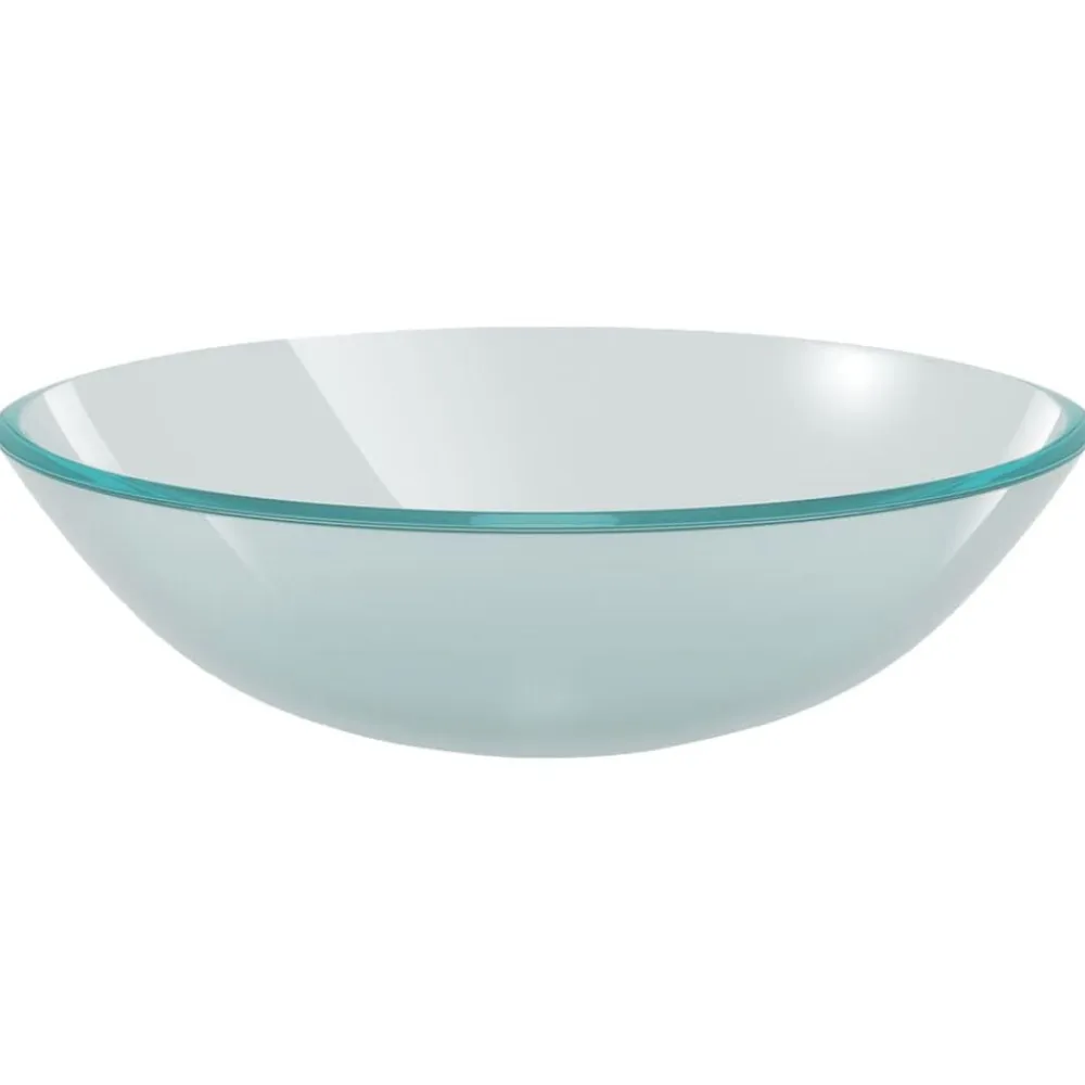 vidaXL Fontanería-Lavabo baño grifo&desagüe de empuje vidrio templado esmerilado