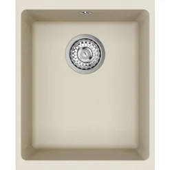 vidaXL Fontanería-Lavabo 370 x 460 mm 80% Cuarzo y 20% Resina