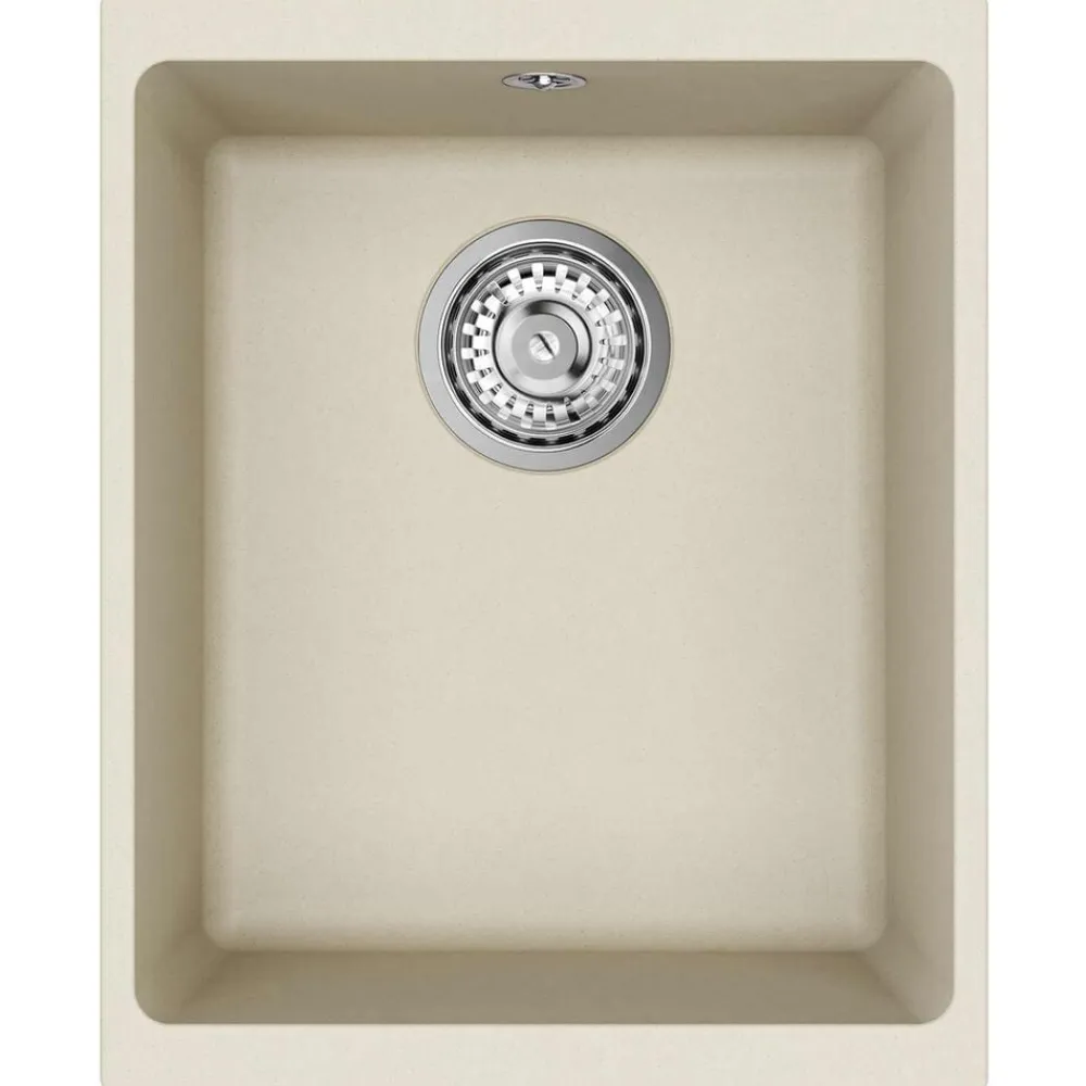 vidaXL Fontanería-Lavabo 370 x 460 mm 80% Cuarzo y 20% Resina