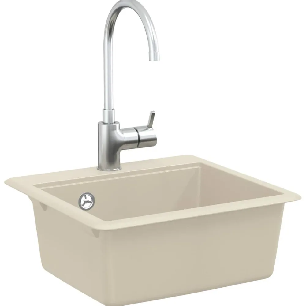vidaXL Fontanería-Lavabo 470 x 440 mm granito