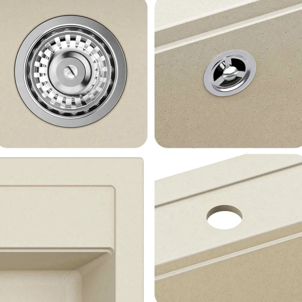 vidaXL Fontanería-Lavabo 470 x 440 mm granito