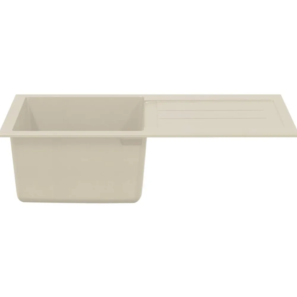 vidaXL Lavabo 780 x 500 mm 80% Cuarzo y 20% Resina Beige Outlet