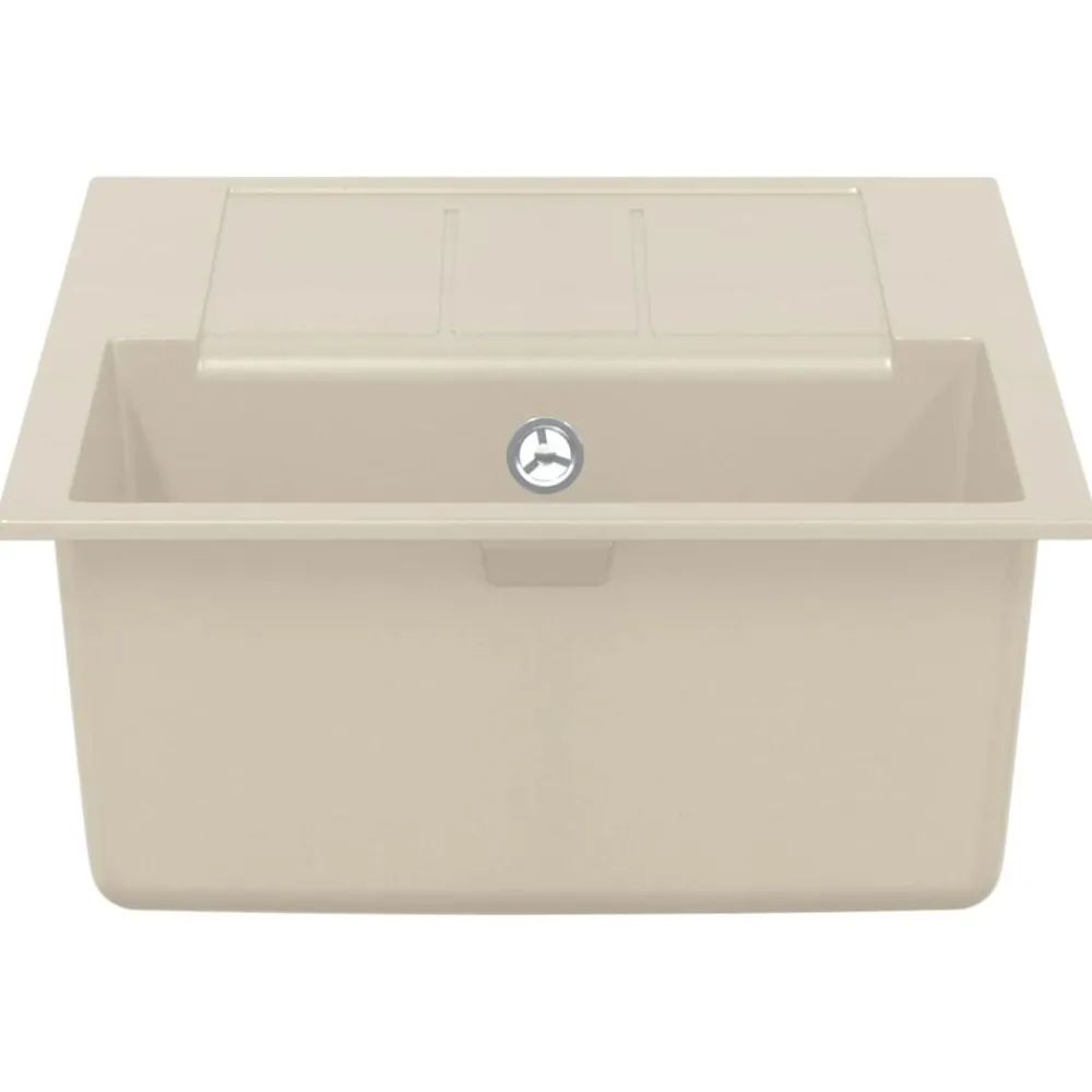 vidaXL Lavabo 780 x 500 mm 80% Cuarzo y 20% Resina Beige Outlet