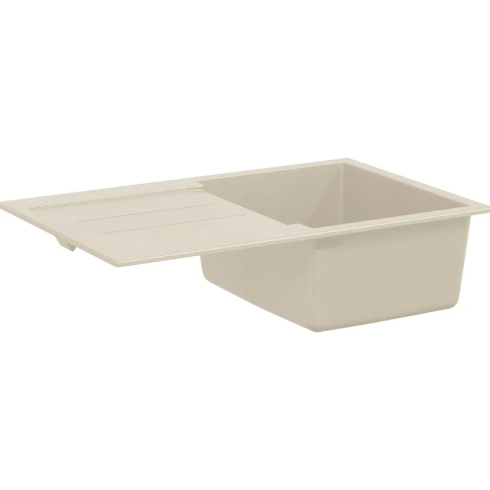 vidaXL Lavabo 780 x 500 mm 80% Cuarzo y 20% Resina Beige Outlet