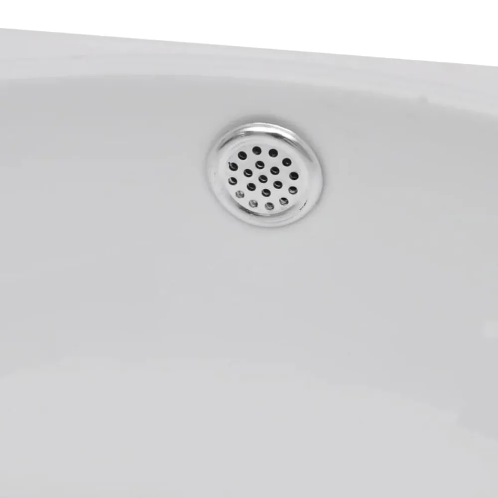 vidaXL Fontanería-Lavabo con hueco de grifo y rebosadero cerámica