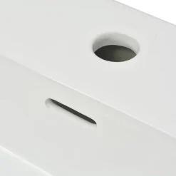 vidaXL Lavabo con orificio para grifo cerámica 51,5x38,5x15 cm Blanco Outlet