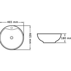 vidaXL Lavabo con rebosadero 46,5x18 cm cerámica Blanco Online