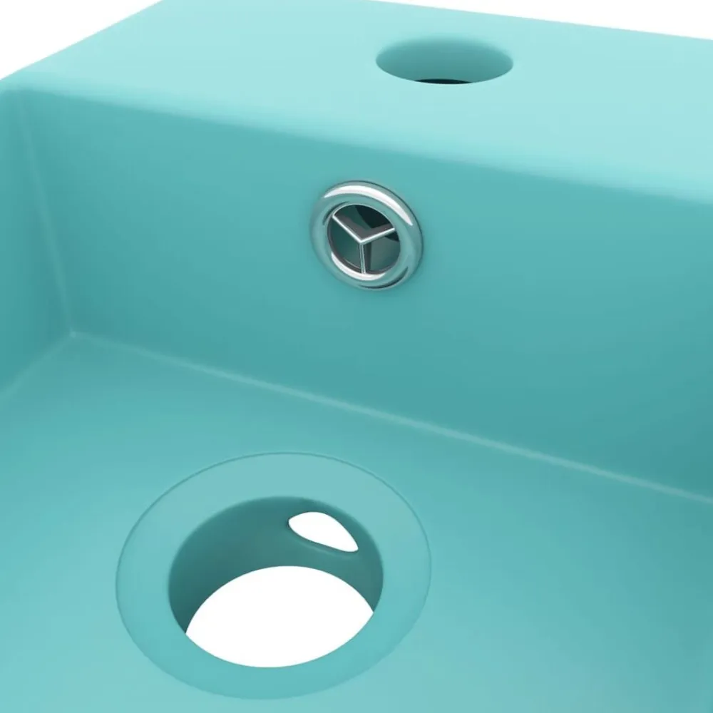 vidaXL Fontanería-Lavabo con rebosadero cerámica