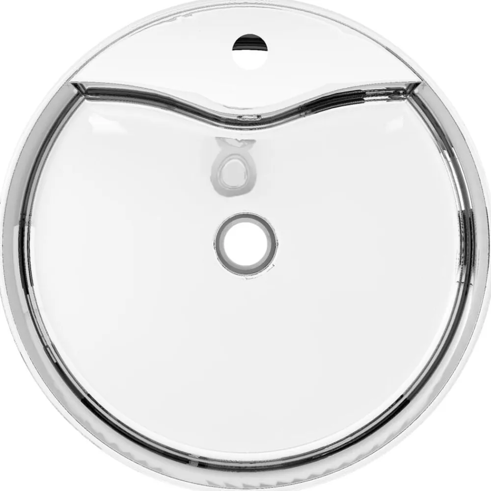 vidaXL Fontanería-Lavabo con rebosadero 46,5x15,5 cm cerámica