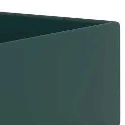 vidaXL Lavabo con rebosadero cerámica Verde oscuro Clearance