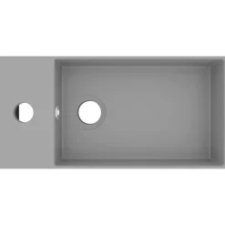 vidaXL Lavabo con rebosadero cerámica Gris claro Best