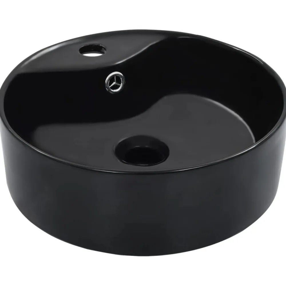 vidaXL Fontanería-Lavabo con rebosadero 36x13 cm cerámica