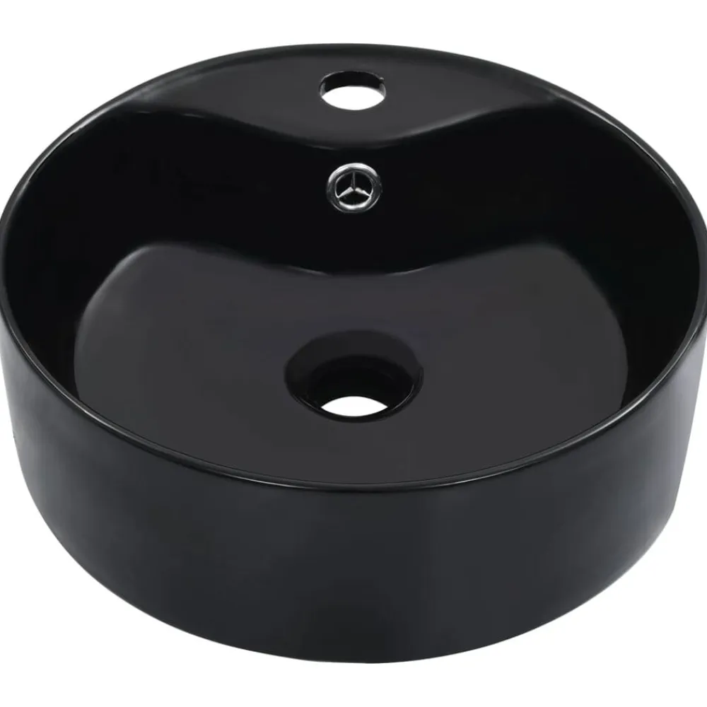 vidaXL Fontanería-Lavabo con rebosadero 36x13 cm cerámica
