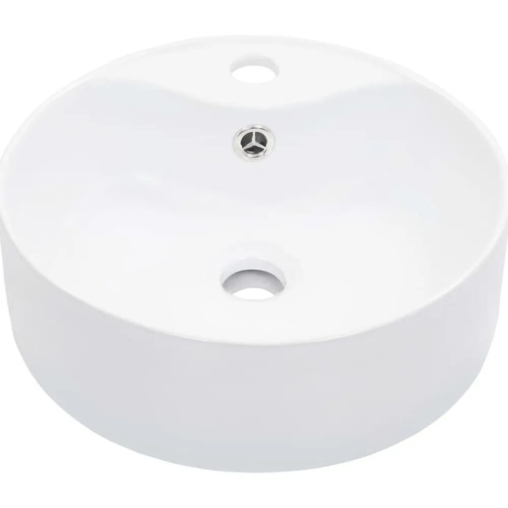 vidaXL Fontanería-Lavabo con rebosadero 36x13 cm cerámica