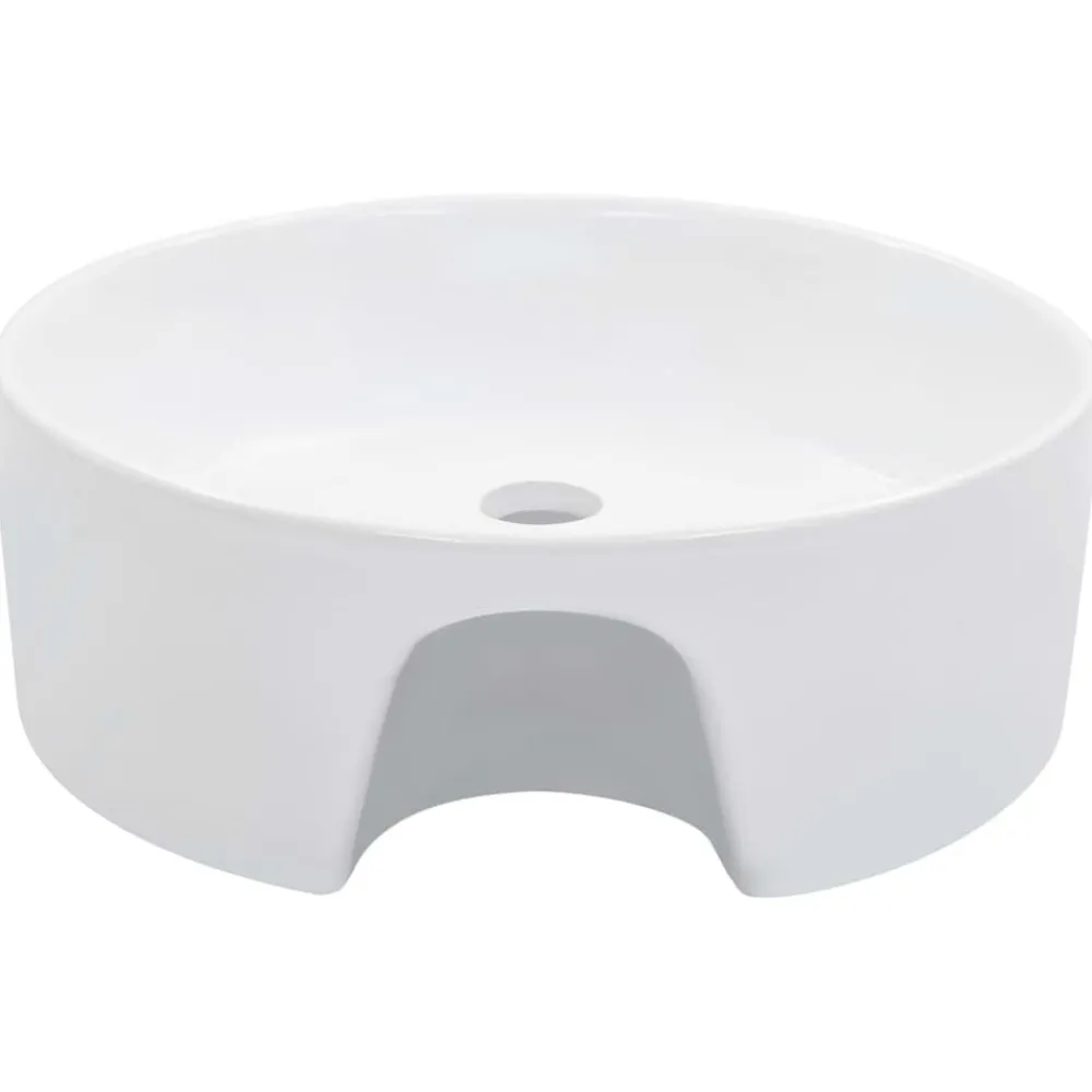 vidaXL Fontanería-Lavabo con rebosadero 36x13 cm cerámica