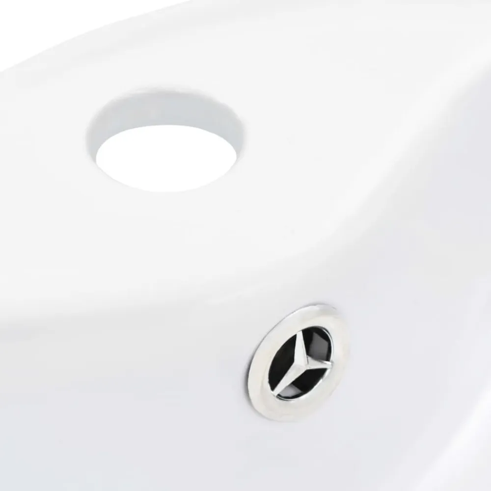 vidaXL Fontanería-Lavabo con rebosadero 36x13 cm cerámica