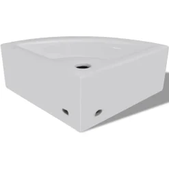 vidaXL Lavabo con rebosadero 45x32x12,5 cm Blanco Hot