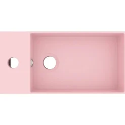 vidaXL Lavabo con rebosadero cerámica mate Rosa New