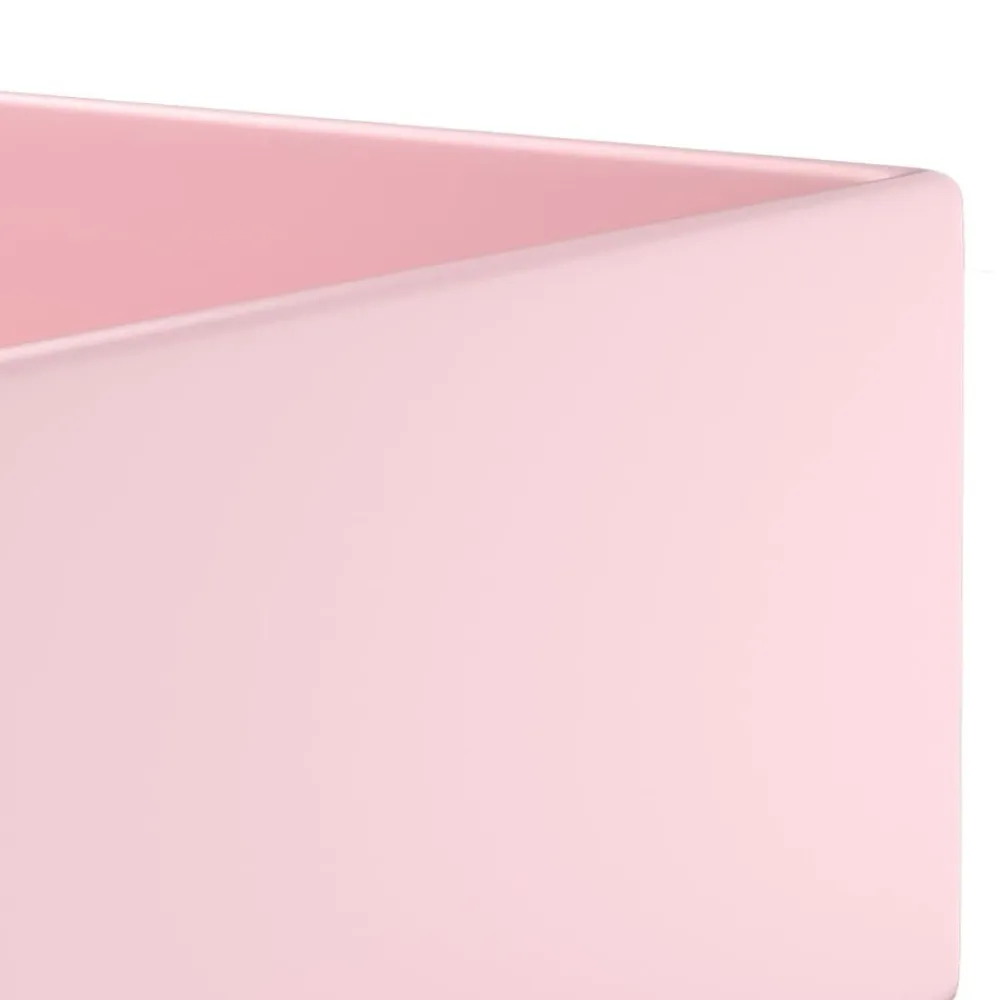 vidaXL Lavabo con rebosadero cerámica mate Rosa New