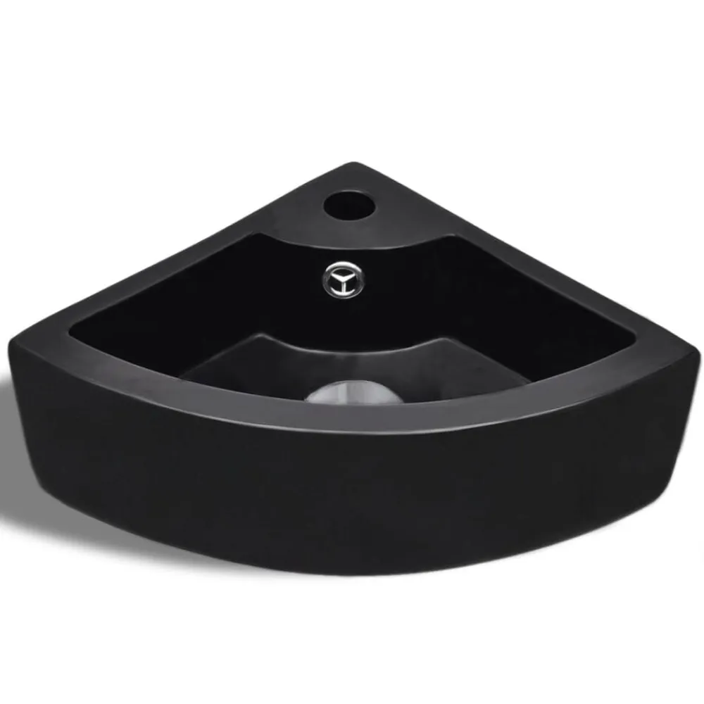 vidaXL Fontanería-Lavabo con rebosadero 45x32x12,5 cm