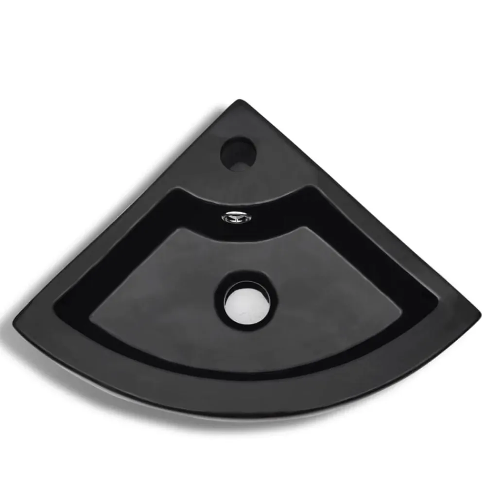 vidaXL Fontanería-Lavabo con rebosadero 45x32x12,5 cm