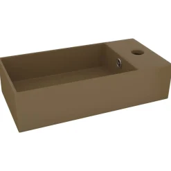 vidaXL Fontanería-Lavabo con rebosadero cerámica mate