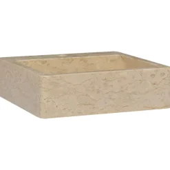 vidaXL Lavabo mármol 40x40x12 cm Crema New