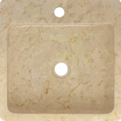 vidaXL Lavabo mármol 40x40x12 cm Crema New